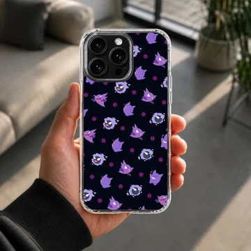 Playful Gengar cartoon pattern on phone case — Lifestyle
