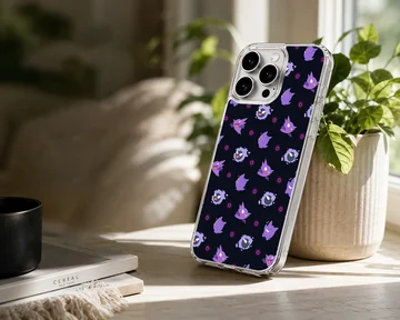 Playful Gengar cartoon pattern on phone case — Lifestyle