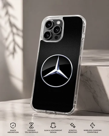 German Car Merc emblem on black phone case — Specs