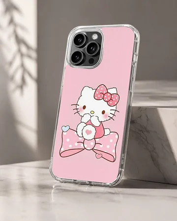 Cute Hello Kitty with bow phone case design — Hero