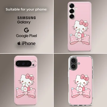 Cute Hello Kitty with bow phone case design — Collage