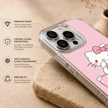 Cute Hello Kitty with bow phone case design — Info