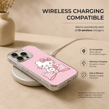 Cute Hello Kitty with bow phone case design — Charging