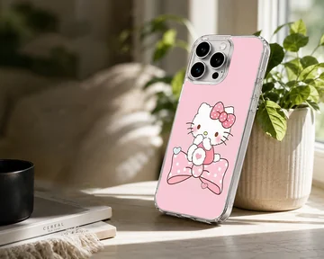 Cute Hello Kitty with bow phone case design — Lifestyle