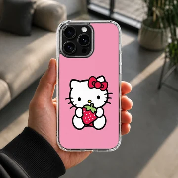 Hello Kitty holding a strawberry on phone case — Lifestyle