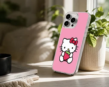 Hello Kitty holding a strawberry on phone case — Lifestyle