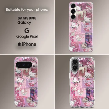 Hello Kitty playful collage design on phone case — Collage