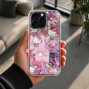 Hello Kitty playful collage design on phone case — Lifestyle