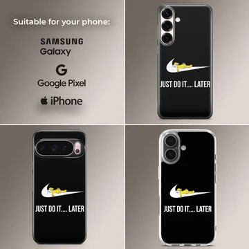 Homer Simpson Just Do It Later cartoon phone case — Collage