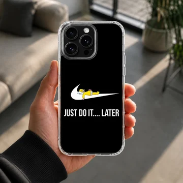 Homer Simpson Just Do It Later cartoon phone case — Lifestyle