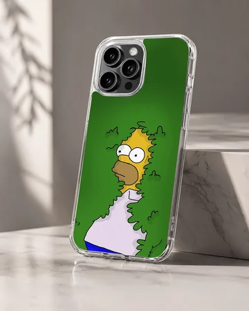 Homer Simpson cartoon image on phone case showcasing nostalgic fun. — Hero