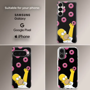 Homer Simpson reaching for donuts design phone case — Collage