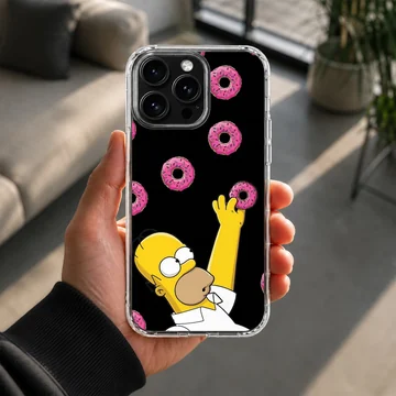 Homer Simpson reaching for donuts design phone case — Lifestyle