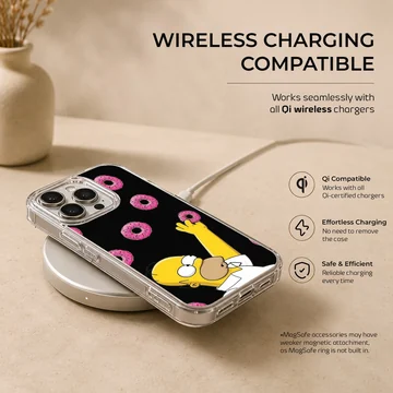Homer Simpson reaching for donuts design phone case — Charging