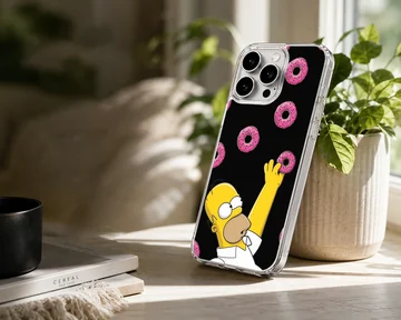 Homer Simpson reaching for donuts design phone case — Lifestyle