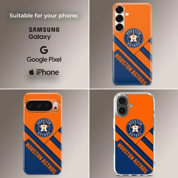 Dynamic Houston Astros baseball logo design phone case — Collage