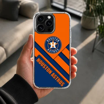 Dynamic Houston Astros baseball logo design phone case — Lifestyle