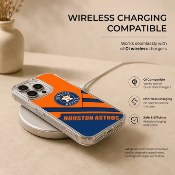 Dynamic Houston Astros baseball logo design phone case — Charging