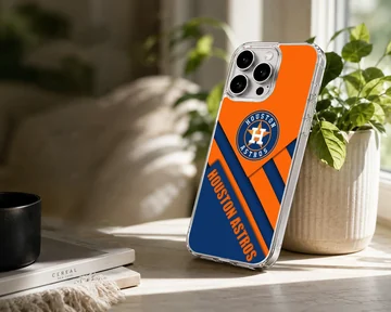 Dynamic Houston Astros baseball logo design phone case — Lifestyle