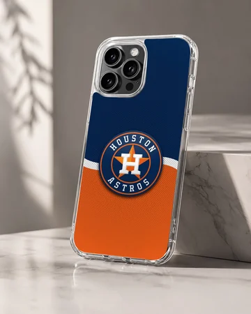 Houston Astros logo with blue and orange design on phone case — Hero