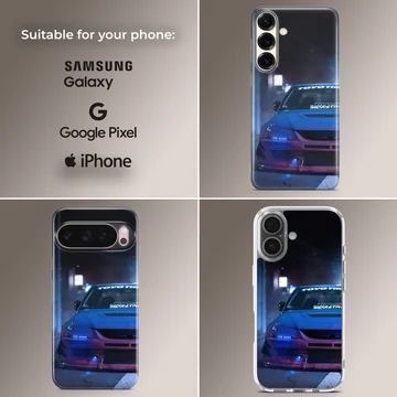 JDM car with night lights phone case — Collage