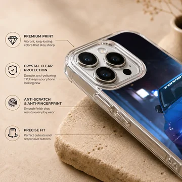 JDM car with night lights phone case — Info