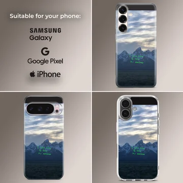 Kanye West Ye inspired phone case with mountain design — Collage