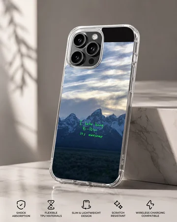 Kanye West Ye inspired phone case with mountain design — Specs