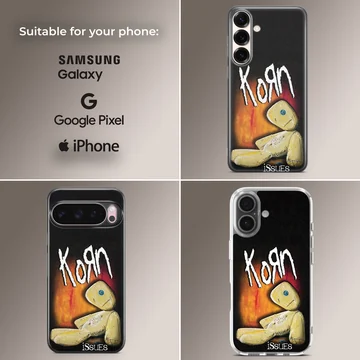 Korn themed phone case with bold artwork — Collage