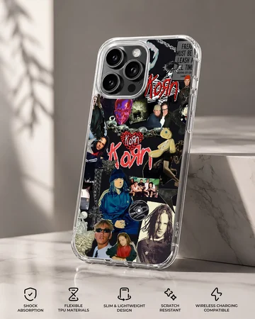 Korn band collage design on phone case — Specs