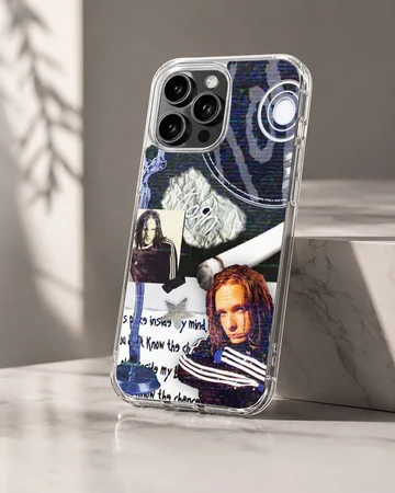 Korn themed collage design phone case with bold graphics. — Hero