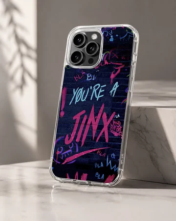 League Of Legends Jinx graffiti-style phone case design. — Hero