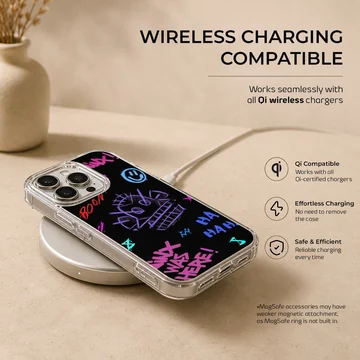 A phone case featuring League of Legends graffiti art and character motifs. — Charging