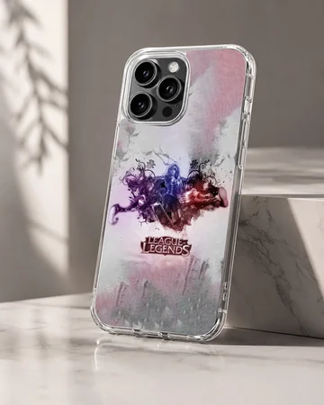 Digitally illustrated League of Legends hero artwork on phone case — Hero