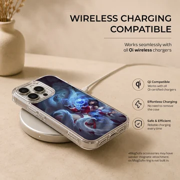 Digitally illustrated League of Legends hero on phone case — Charging