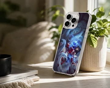 Digitally illustrated League of Legends hero on phone case — Lifestyle