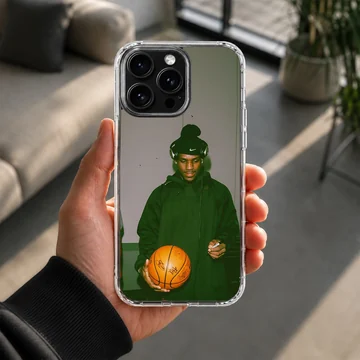 Photographic image of Lebron James with basketball, phone case — Lifestyle