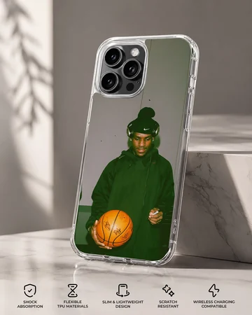 Photographic image of Lebron James with basketball, phone case — Specs