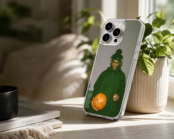 Photographic image of Lebron James with basketball, phone case — Lifestyle