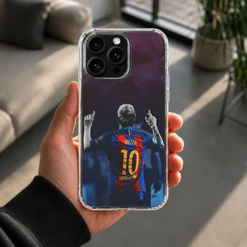 Photographic image of Lionel Messi celebrating on phone case — Lifestyle