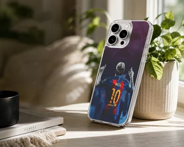 Photographic image of Lionel Messi celebrating on phone case — Lifestyle