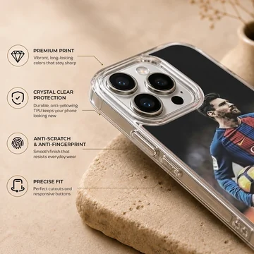 Photographic artwork of Lionel Messi on a phone case — Info