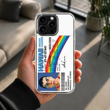 Bold McLovin ID design on a phone case featuring colorful typography. — Lifestyle