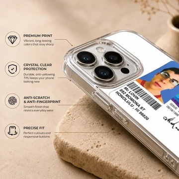 McLovin ID design on phone case, featuring iconic ID style. — Info