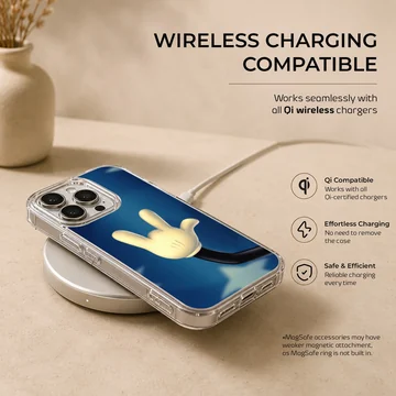 Mickey-themed phone case with iconic hand gesture — Charging