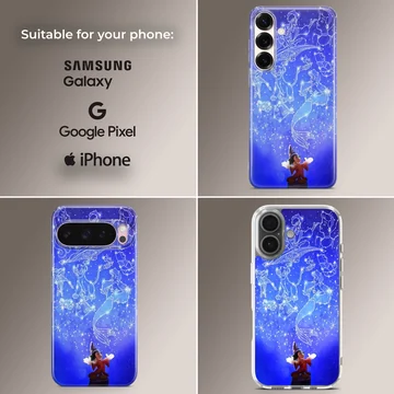 Mickey Magic phone case featuring whimsical cartoon art — Collage