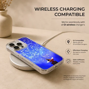 Mickey Magic phone case featuring whimsical cartoon art — Charging