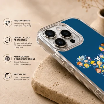 Collage of Mickey and classic cartoon characters on phone case — Info