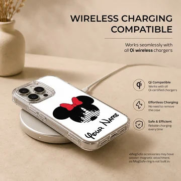 Minnie Custom design with personalized name on the phone case. — Charging