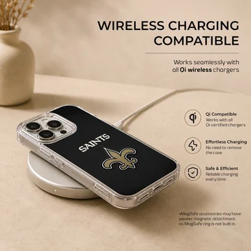 New Orleans Saints logo on a phone case — Charging